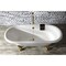 Aqua Eden Clawfoot Bathtubs, 71.63 L, 31.5 W, White/Polished Brass, Cast Iron VCTDE7232NL2 - alternate 4